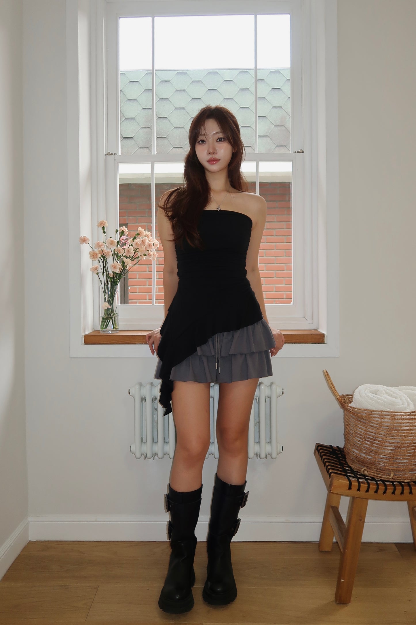 Ruffle Top(B) + Tiered Skort(Ch)