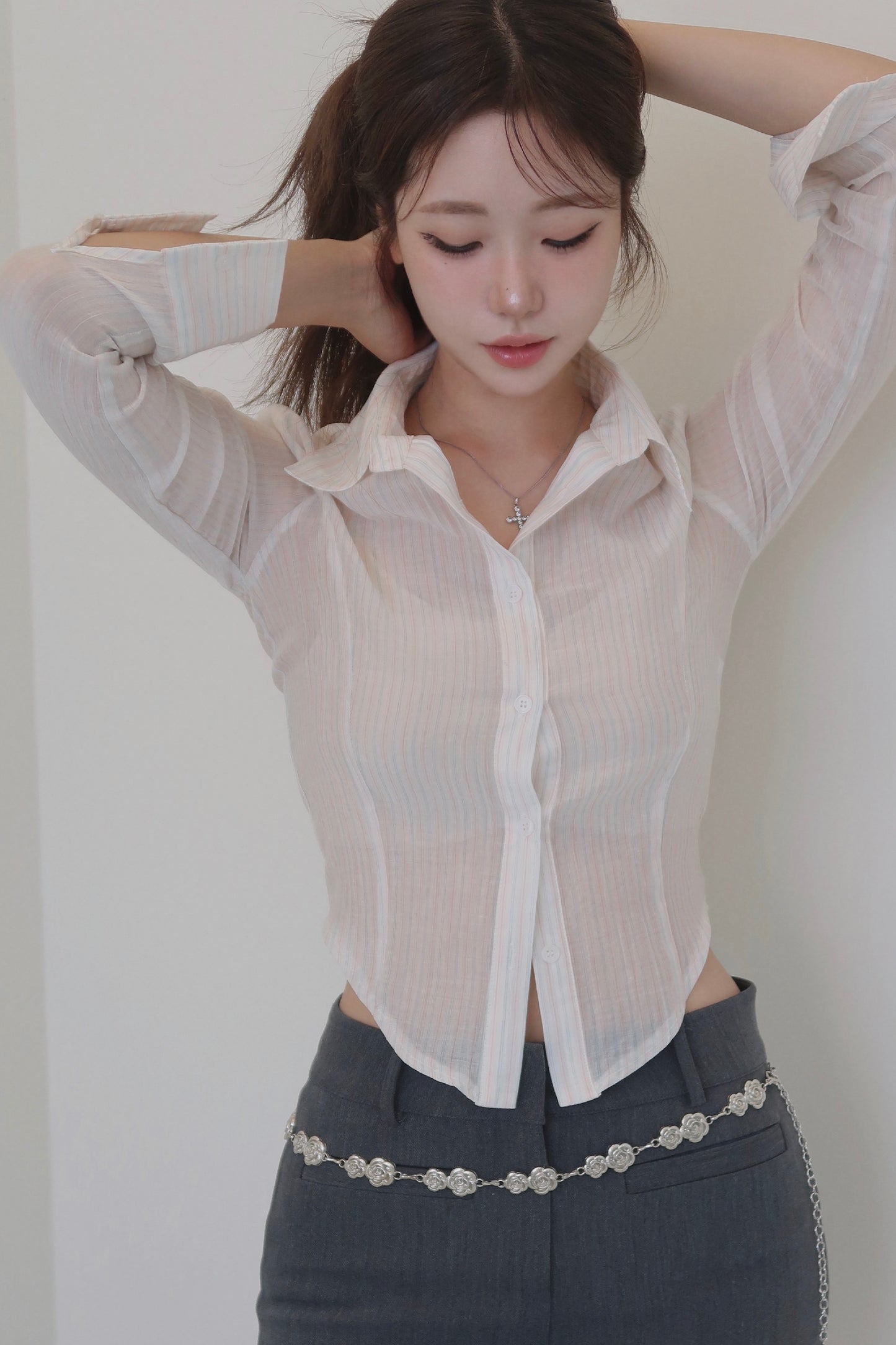 Stripe Sheer Shirt