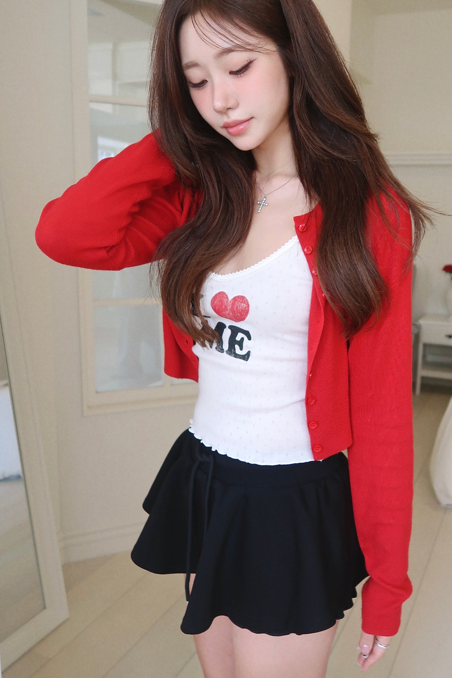 Luvme Sleeveless + Flare Bloom Skort