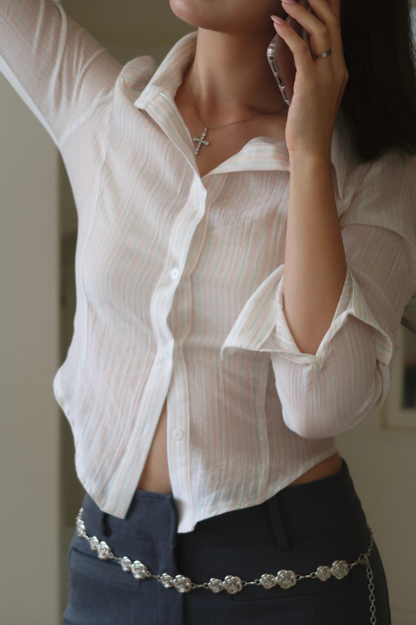 Stripe Sheer Shirt