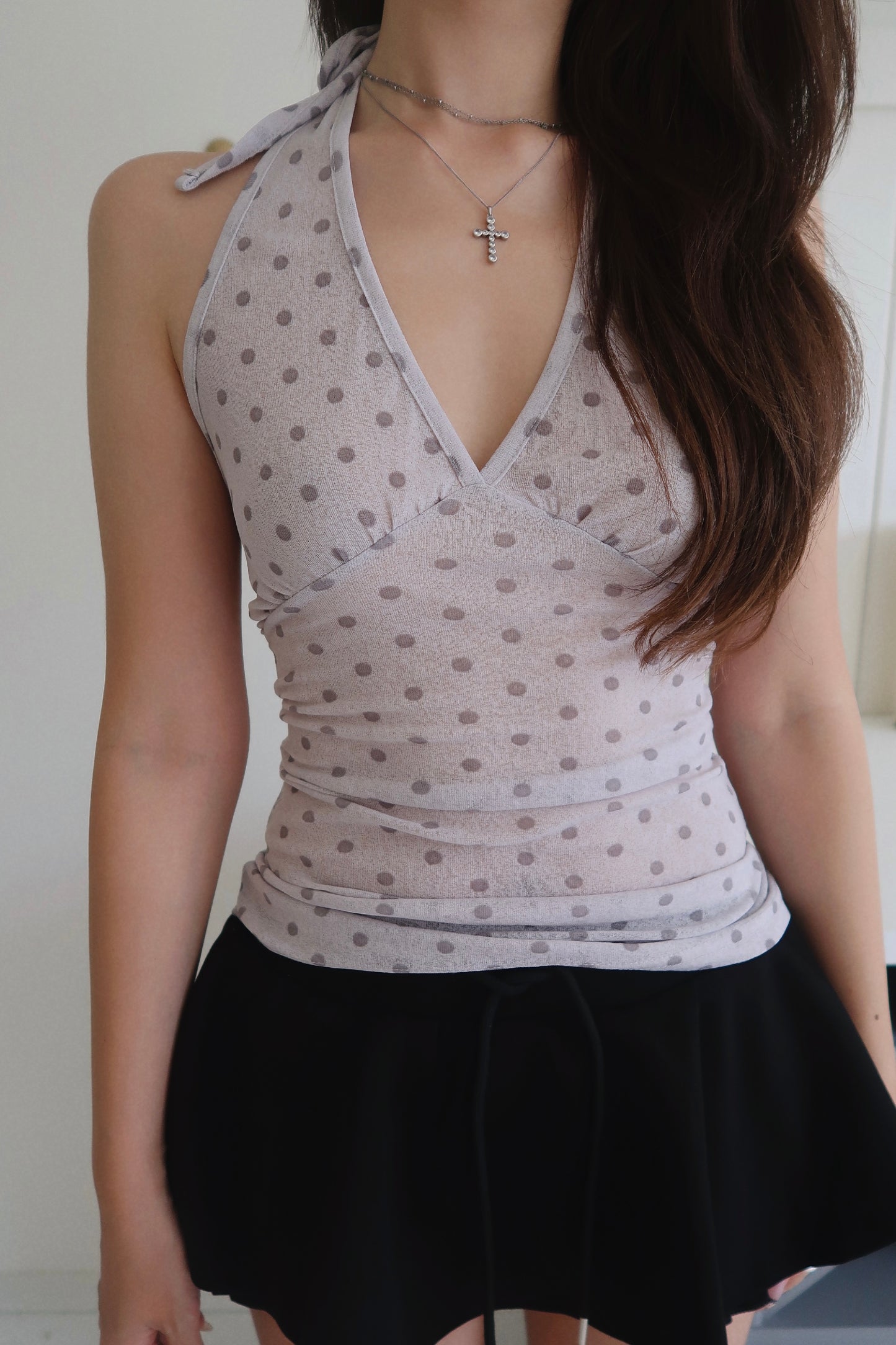 Polka Dot Halter + Flare Bloom Skort