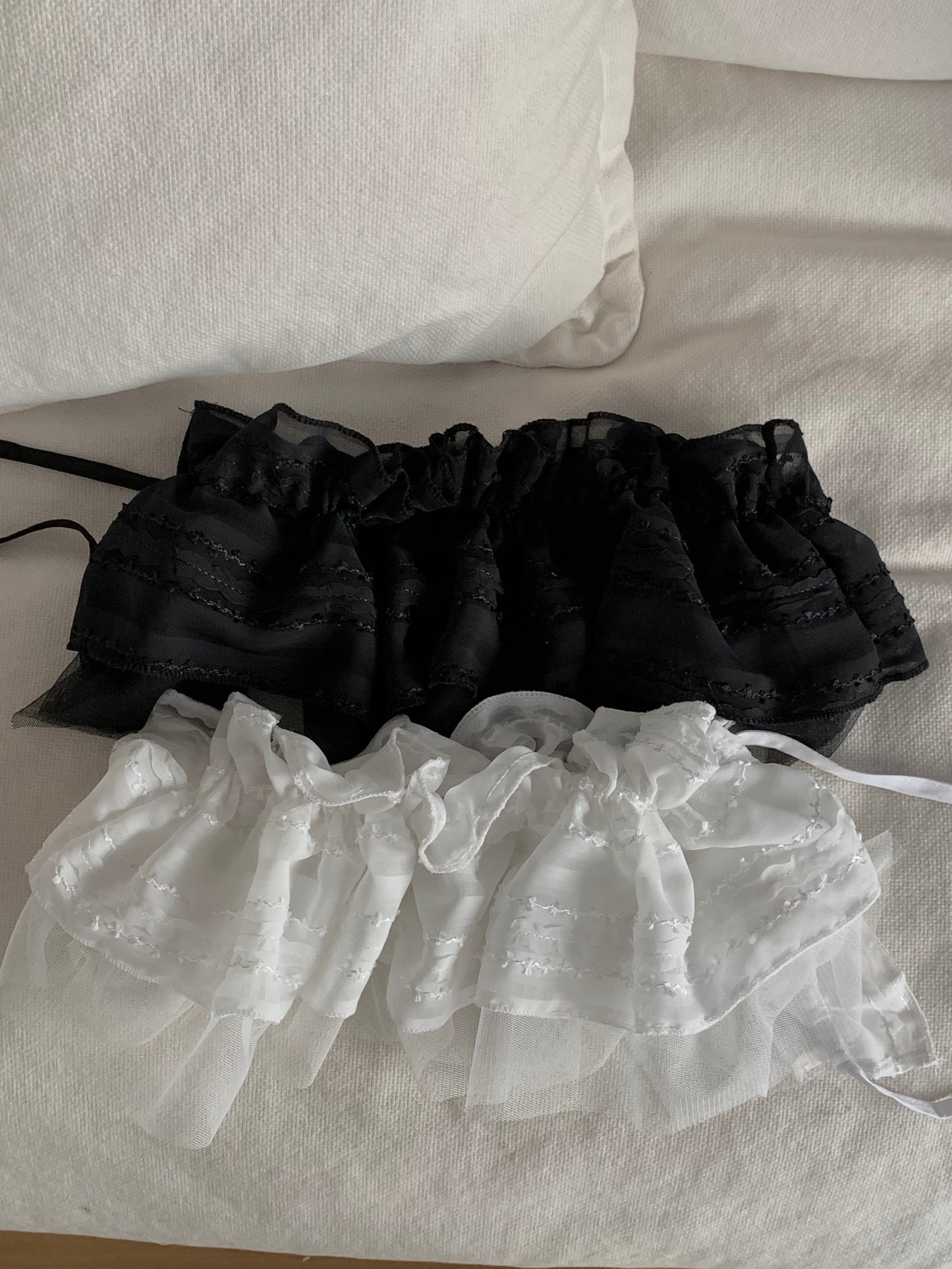 Lace Layered Belt (WH,BL)