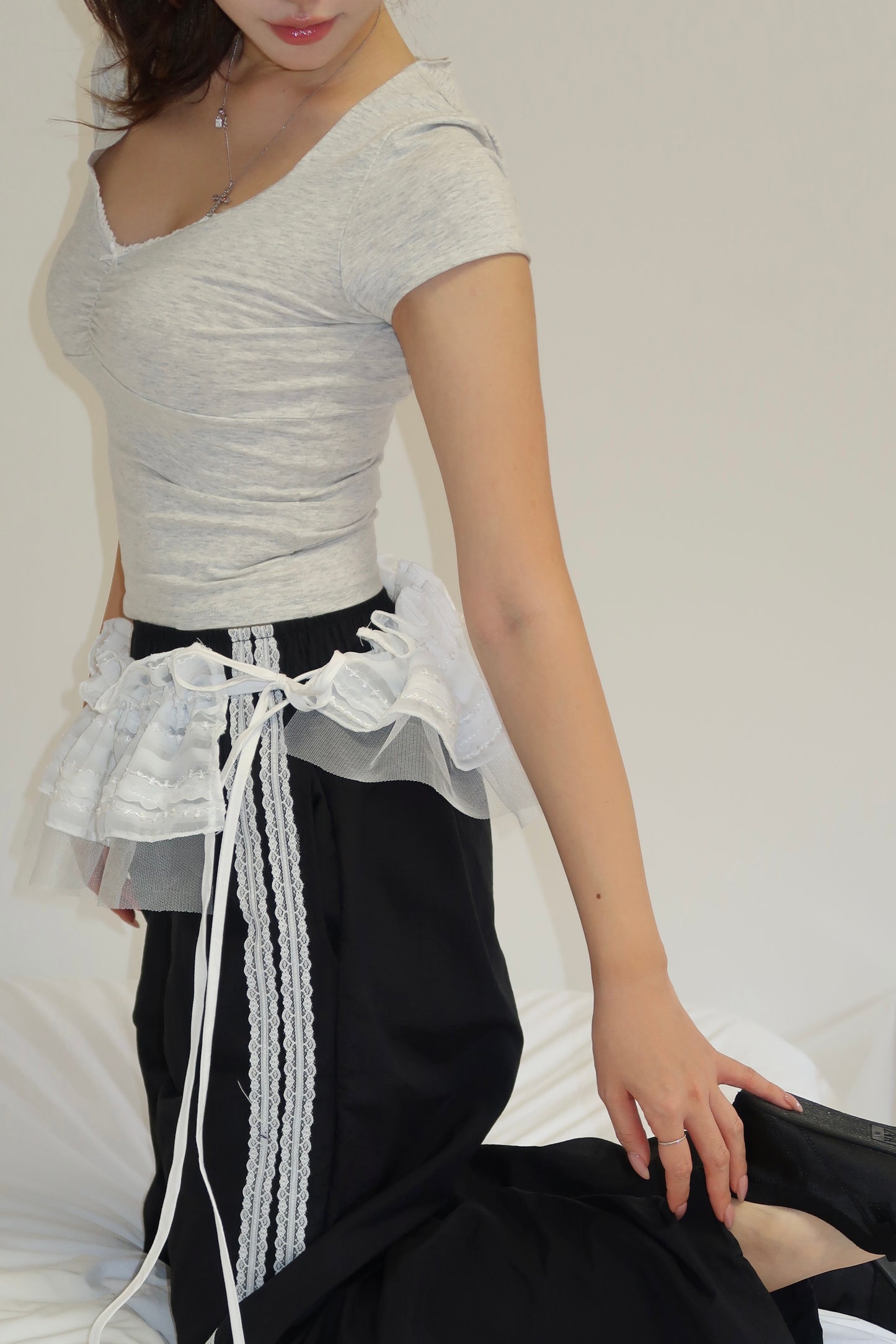 Lace Track Pants