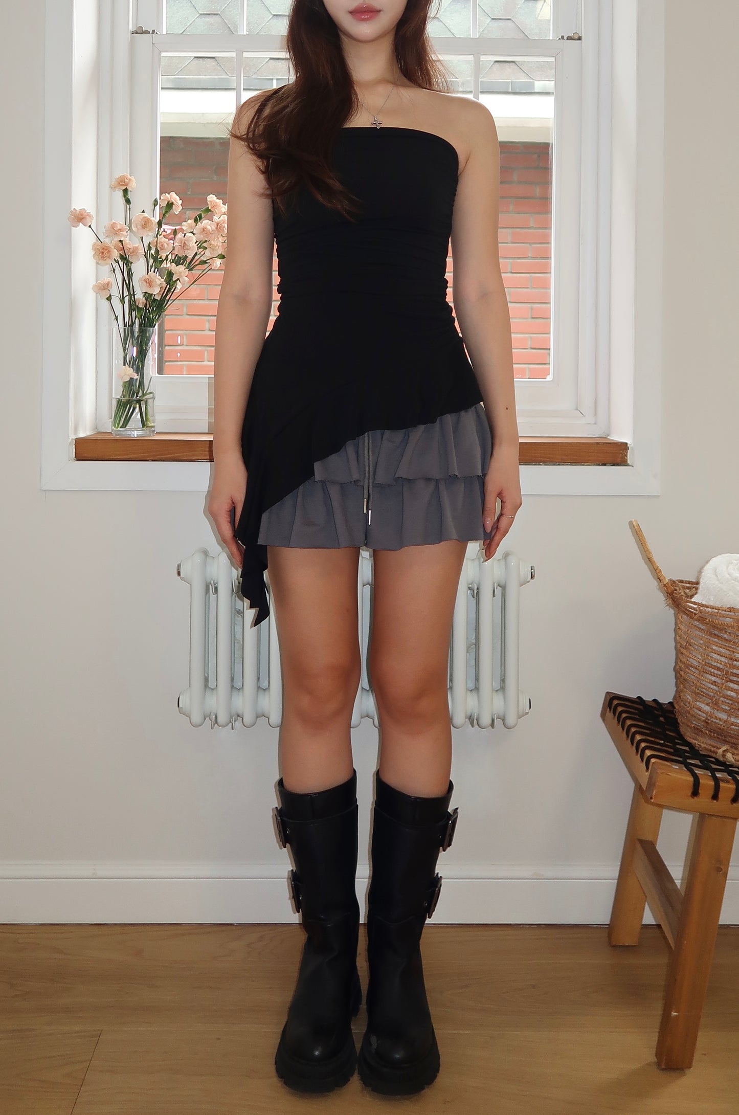 Ruffle Top(B) + Tiered Skort(Ch)