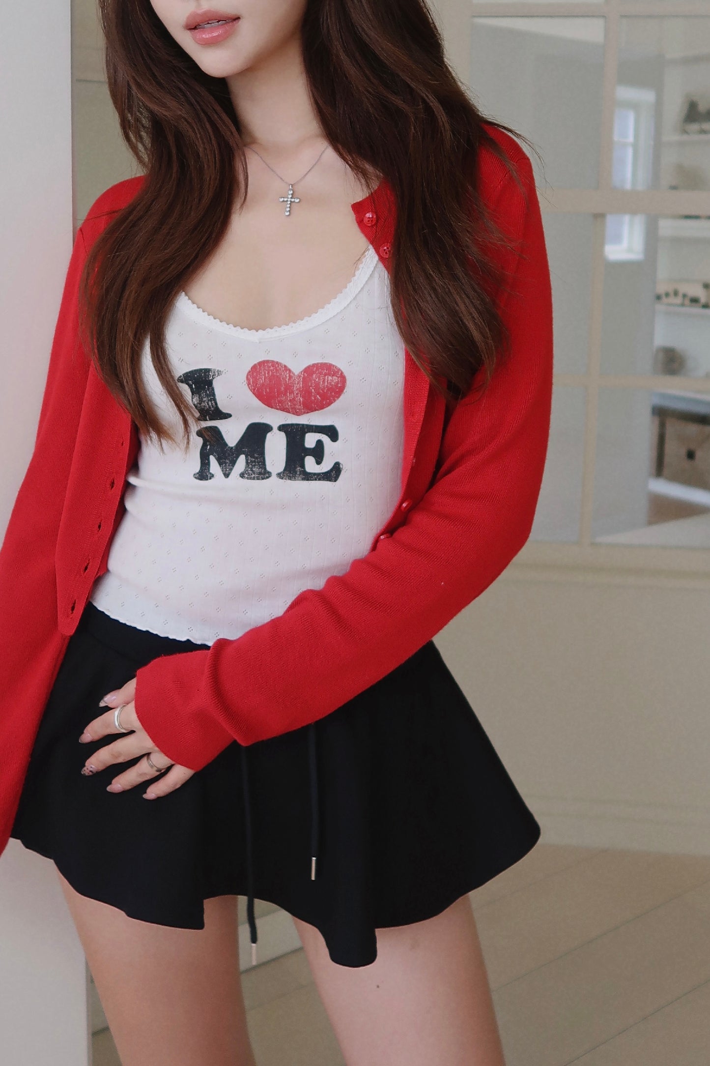 Luvme Sleeveless + Flare Bloom Skort