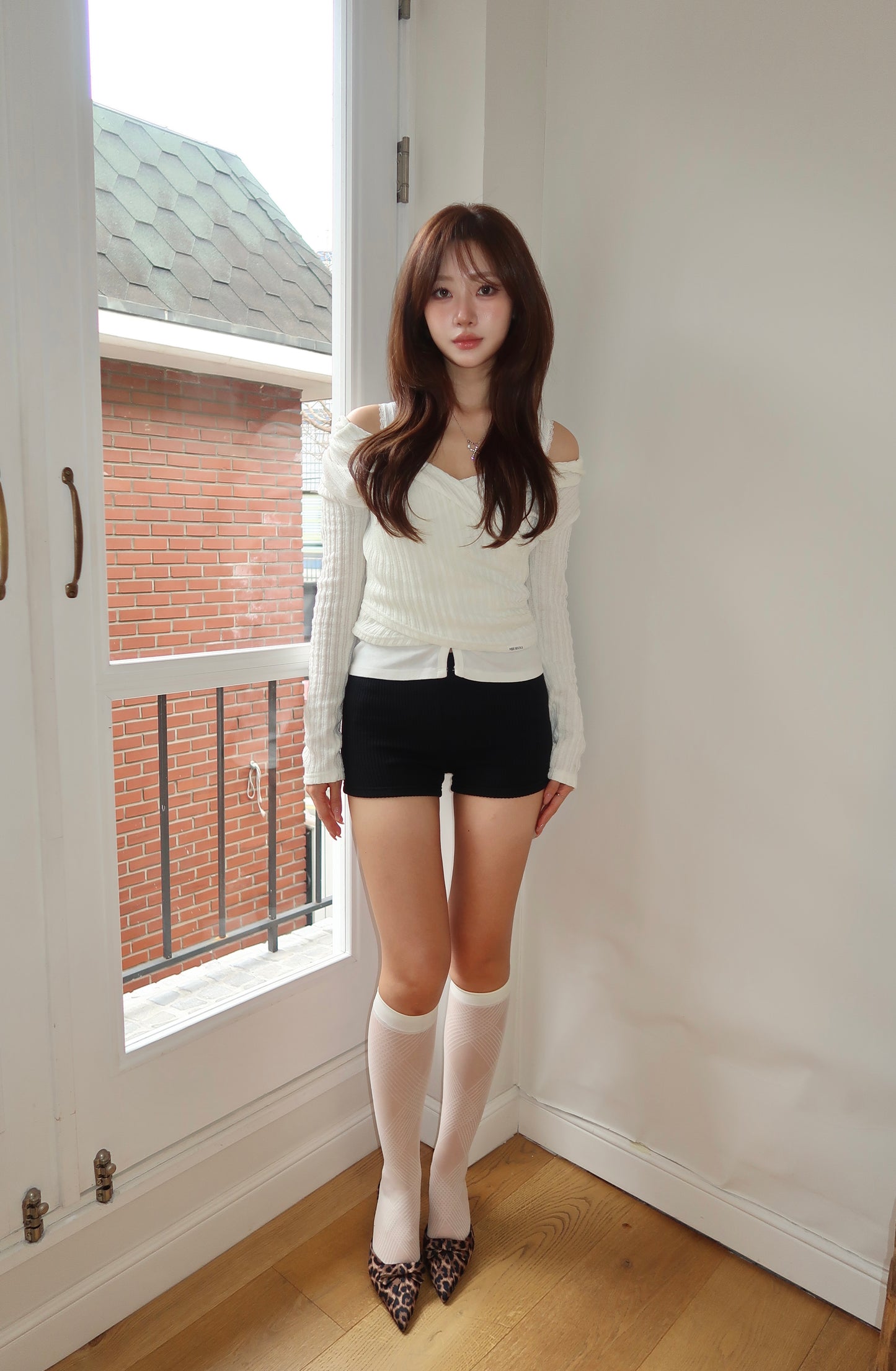 Black Knit Shorts