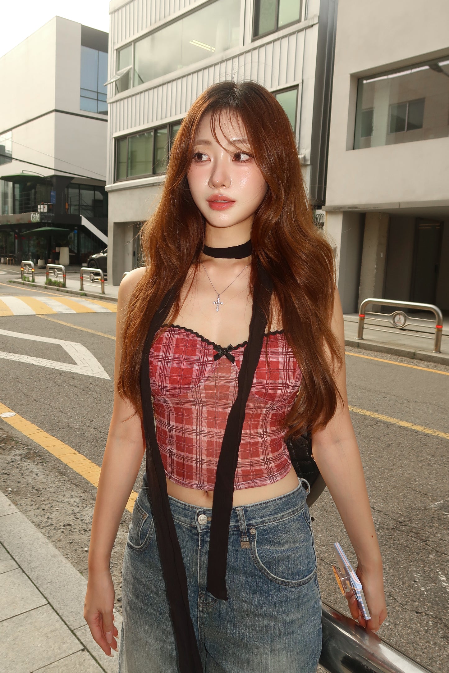 Red Plaid Top