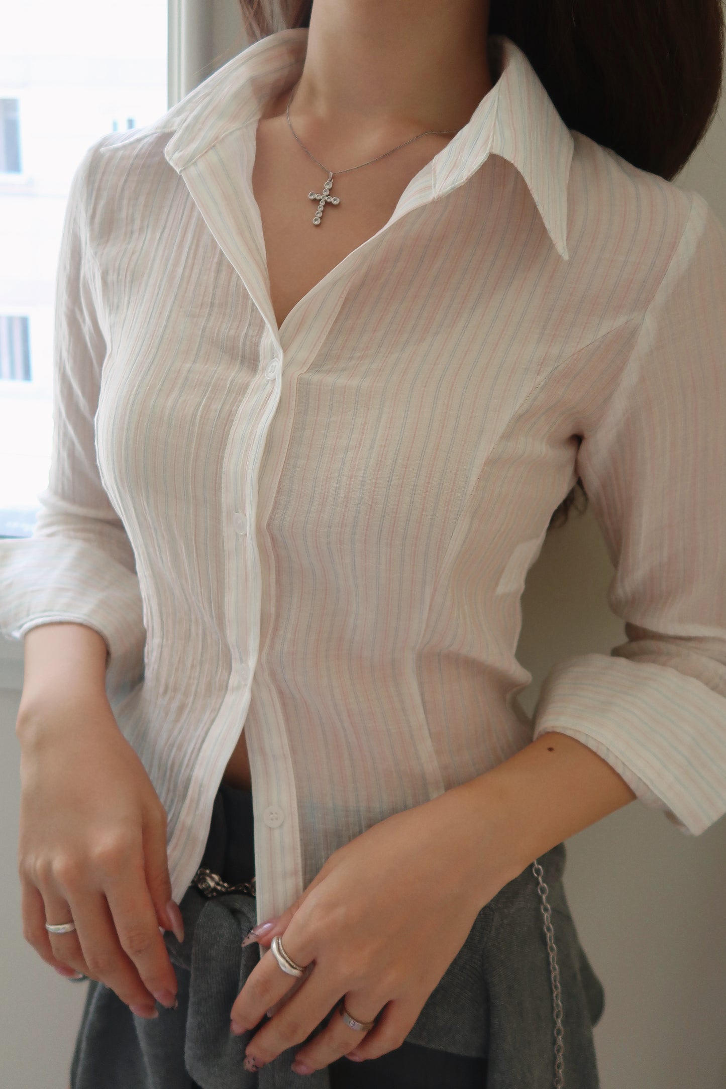 Stripe Sheer Shirt