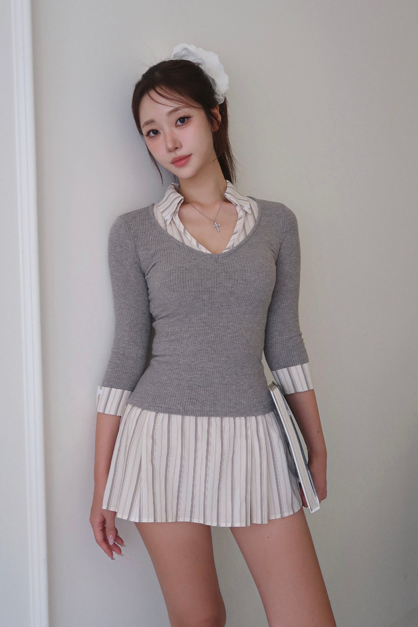 Layered Shirt Dress (GR)
