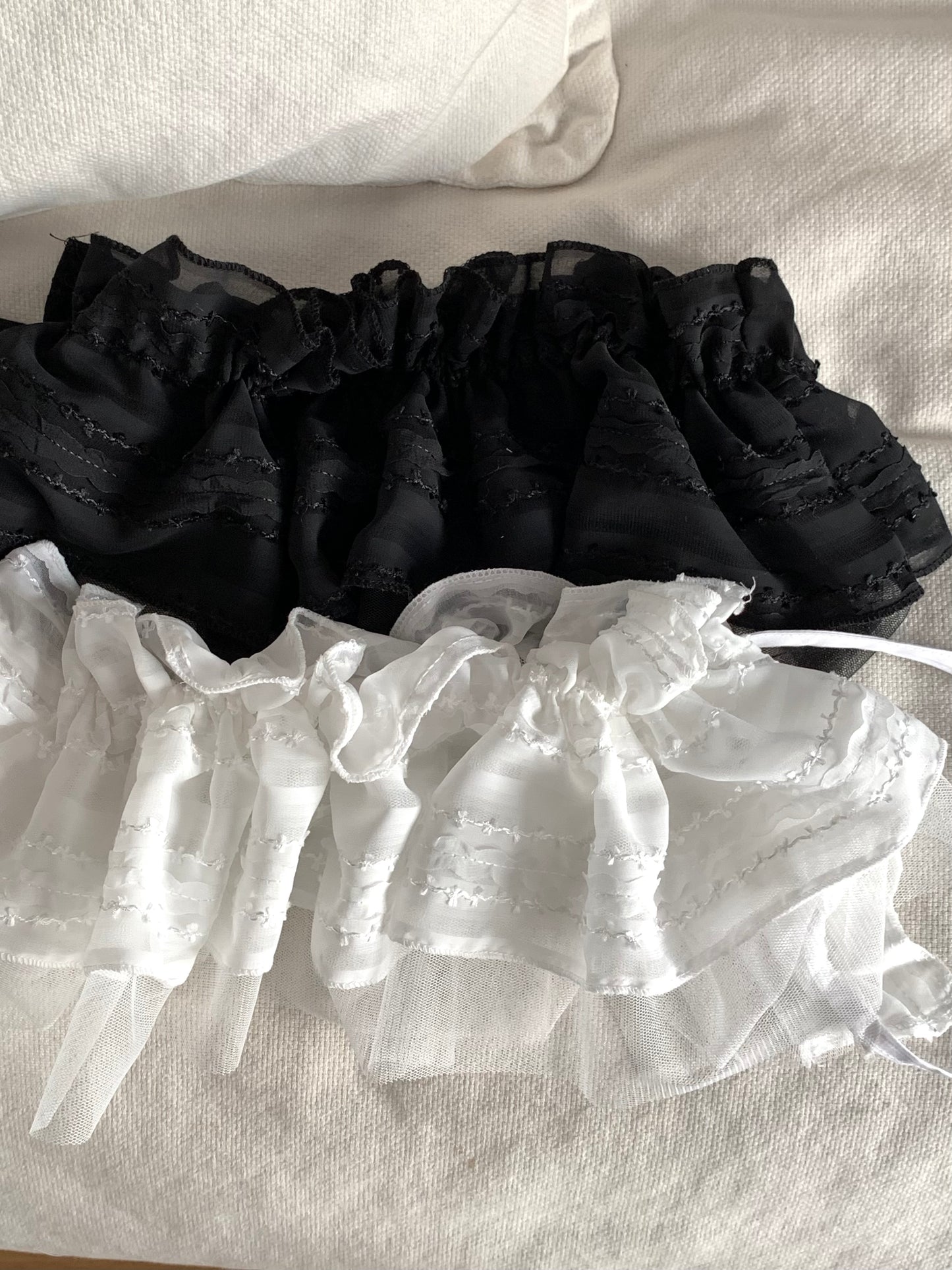 Lace Layered Belt (WH,BL)