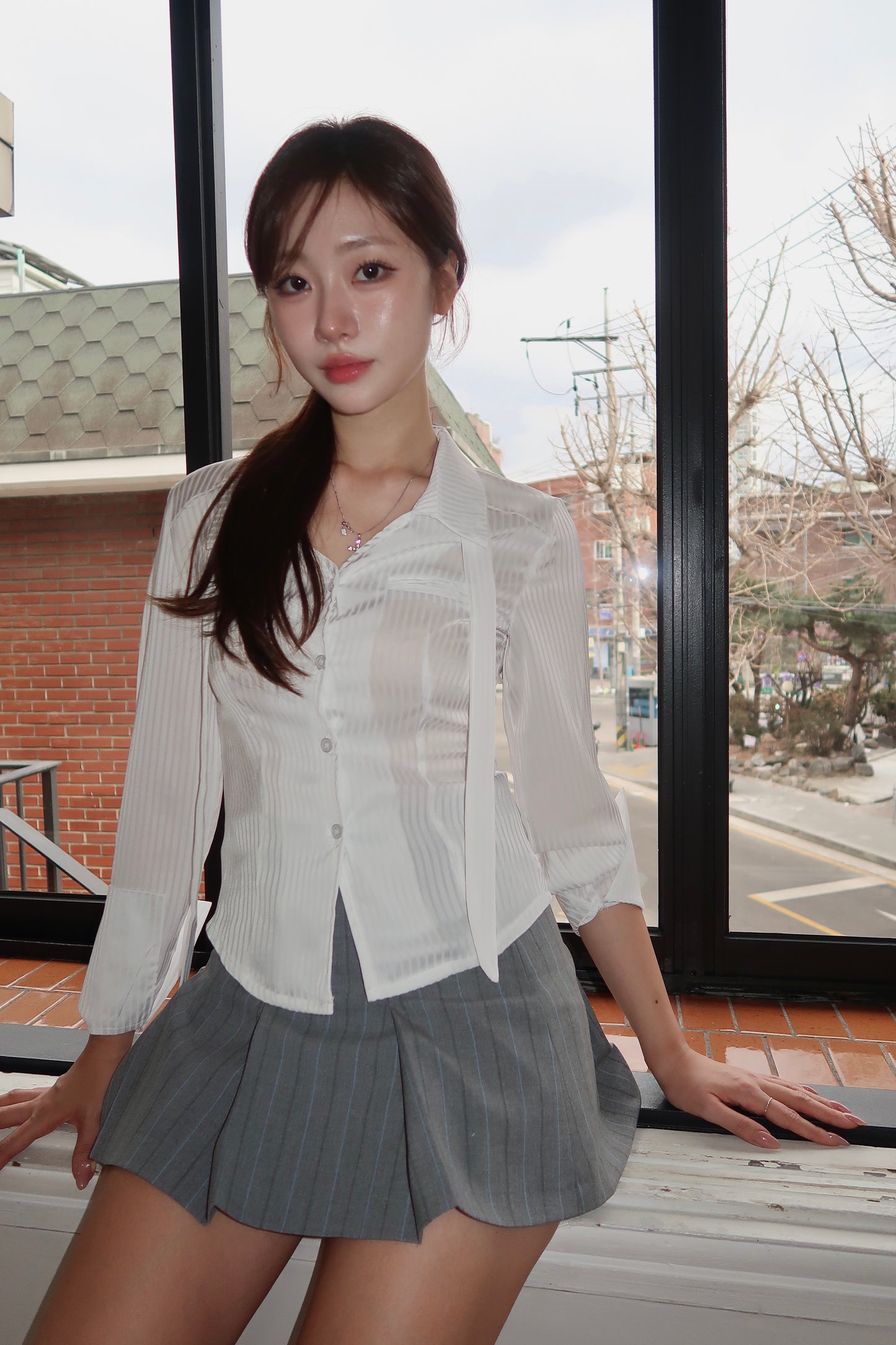 Tie Blouse (WH,PI)