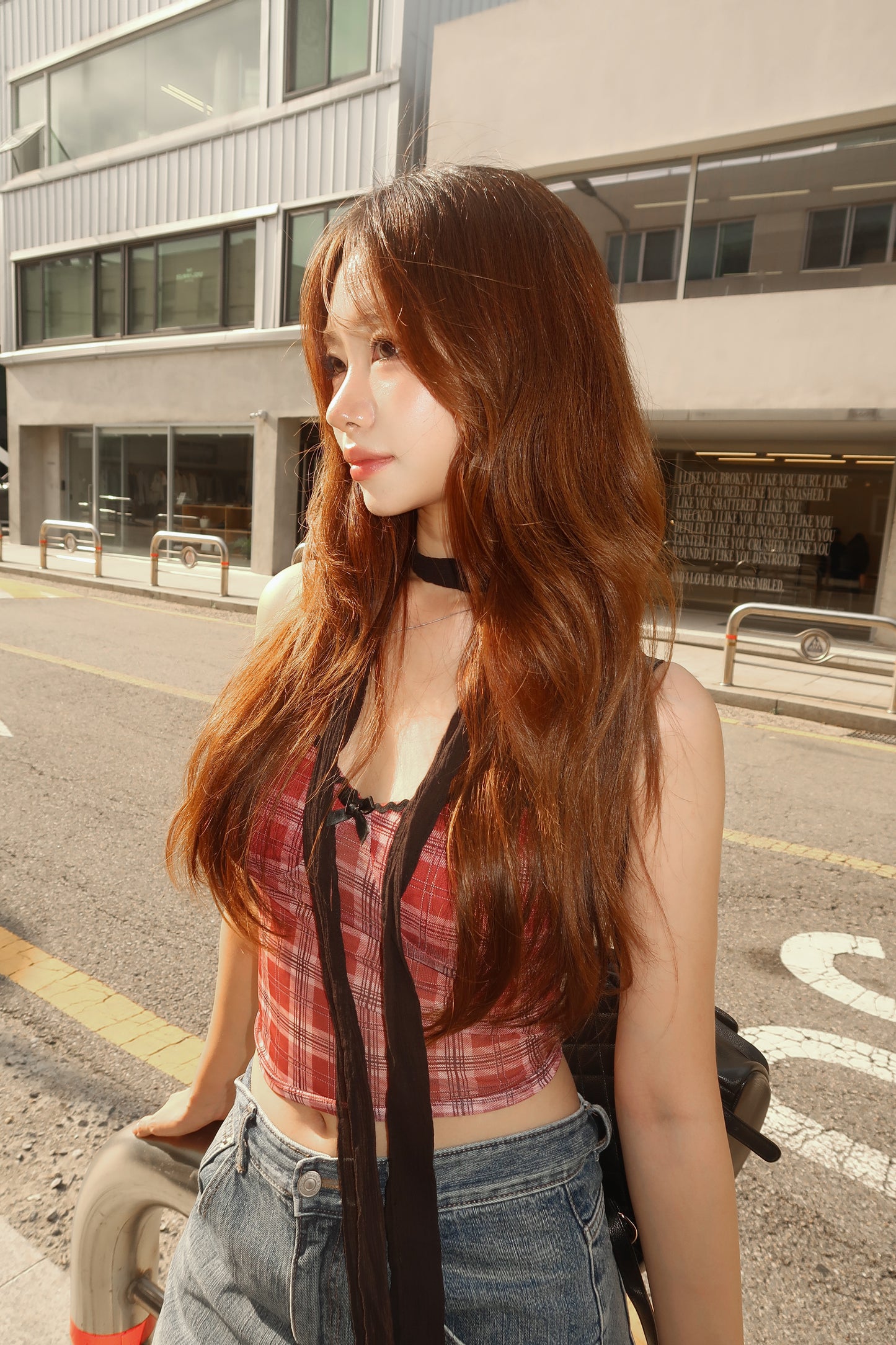 Red Plaid Top