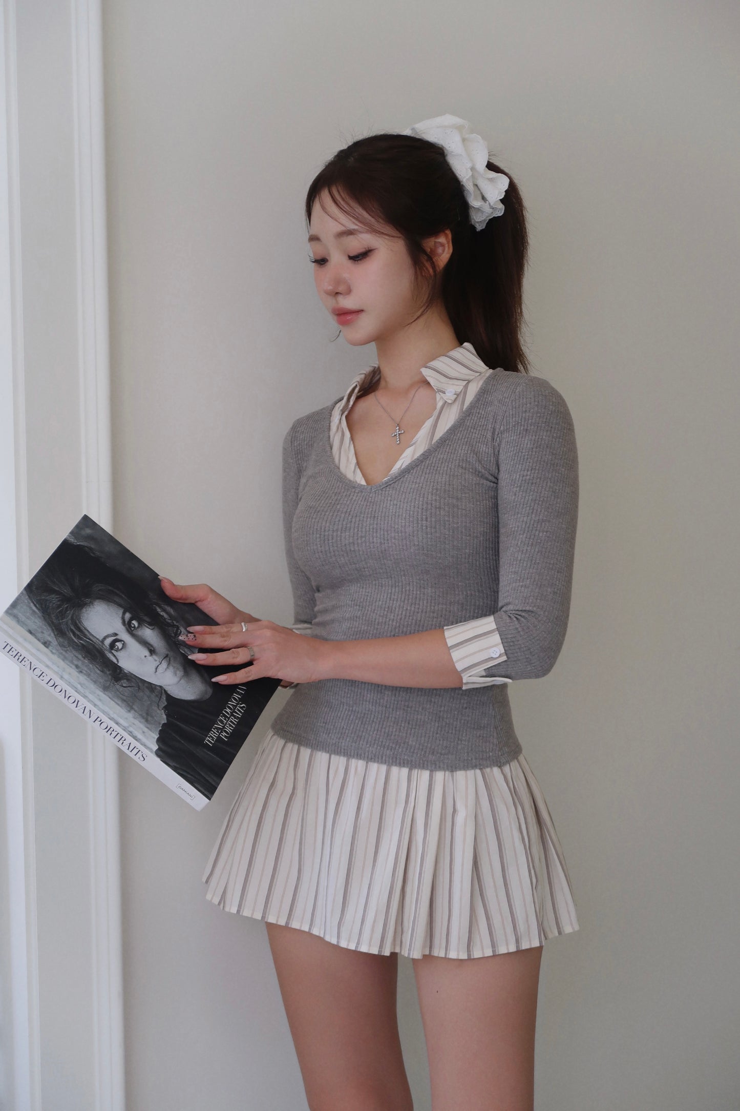 Layered Shirt Dress (GR)