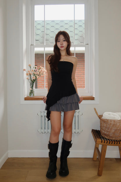 Ruffle Top(B) + Tiered Skort(Ch)
