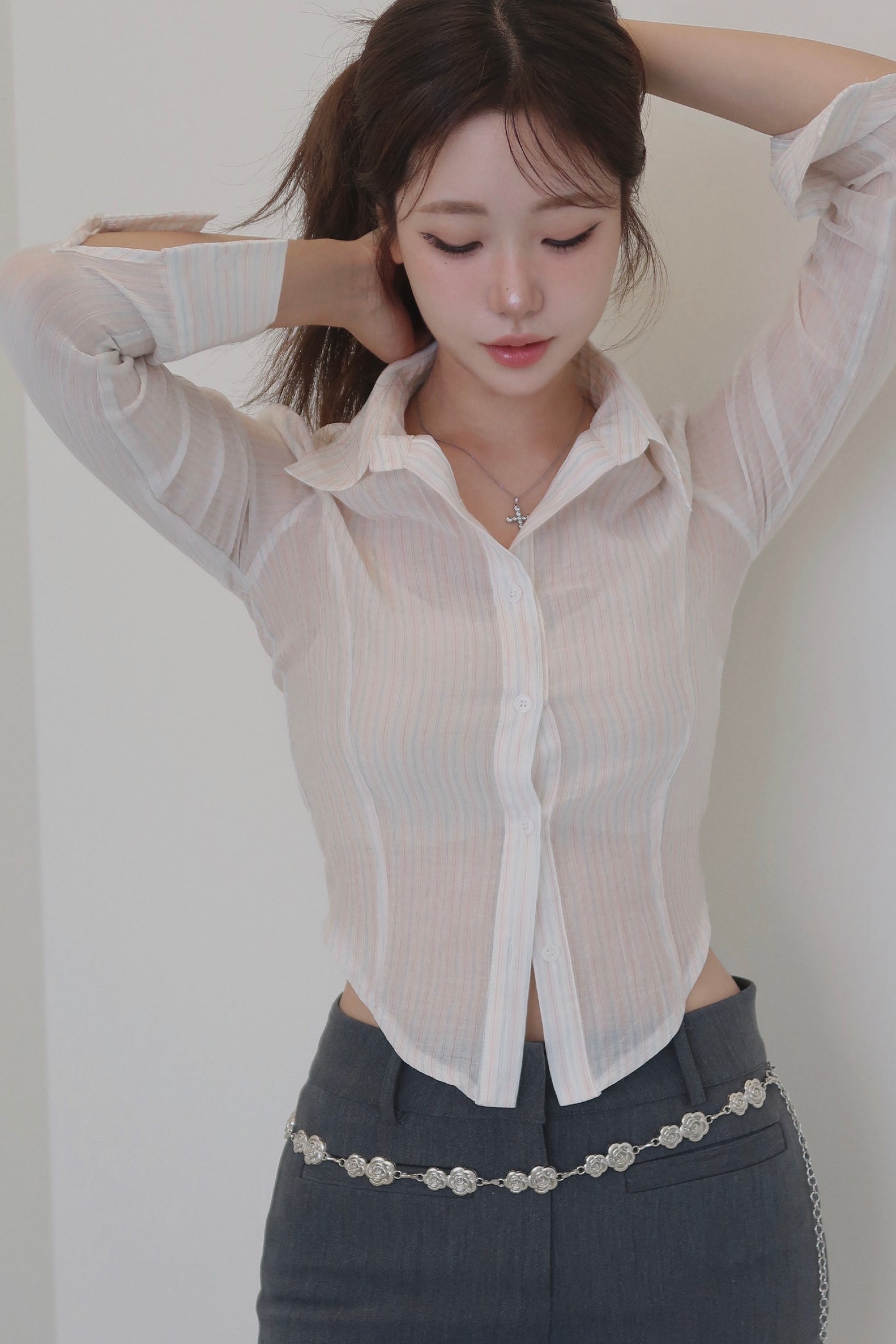 Stripe Sheer Shirt
