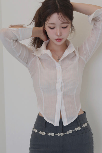 Stripe Sheer Shirt
