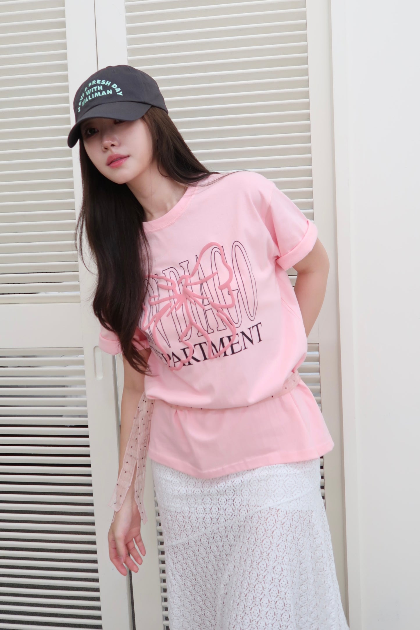 Bebe Ribbon Tee (Pink)