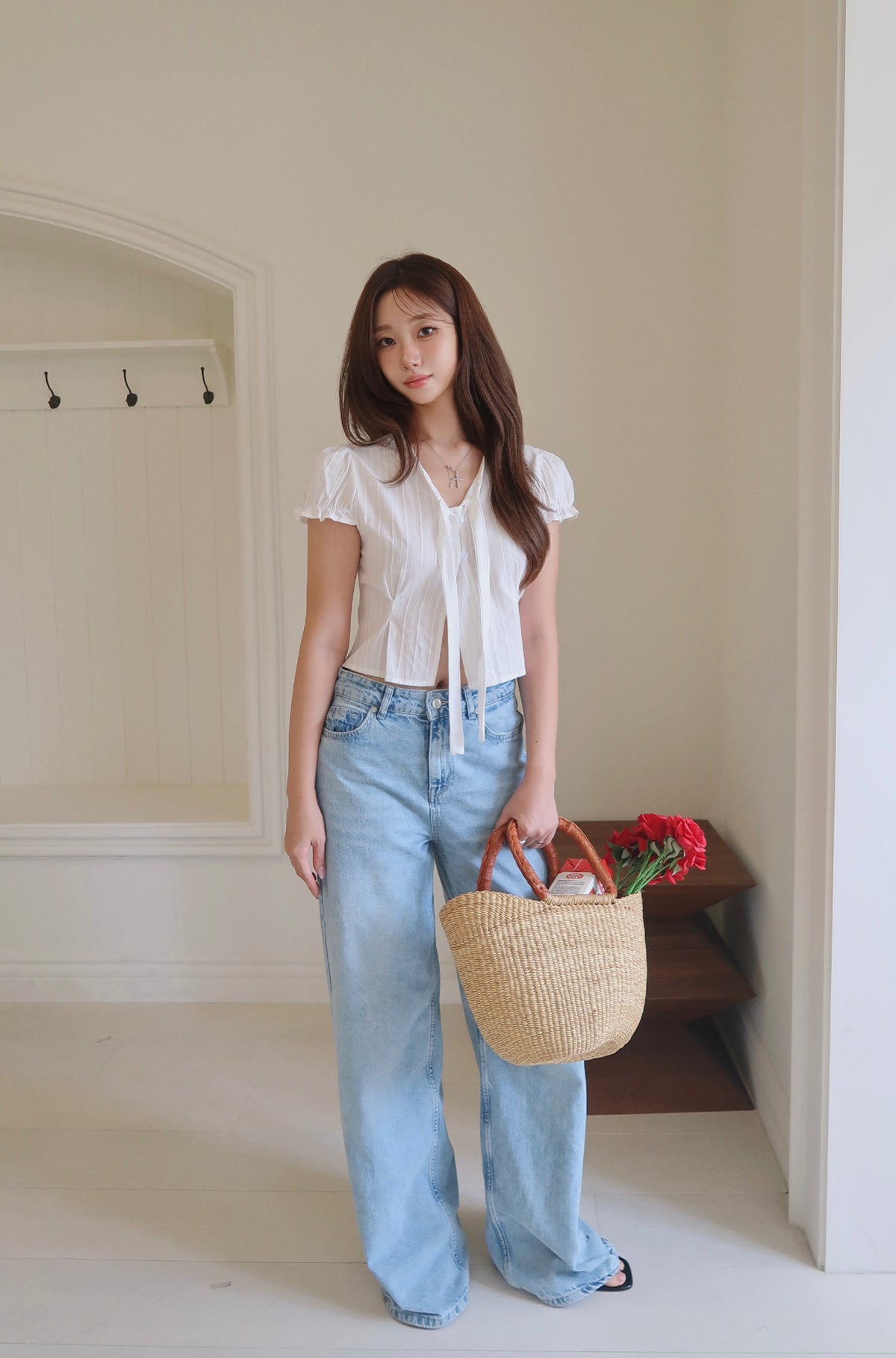 Delicate Tie Blouse (WH)