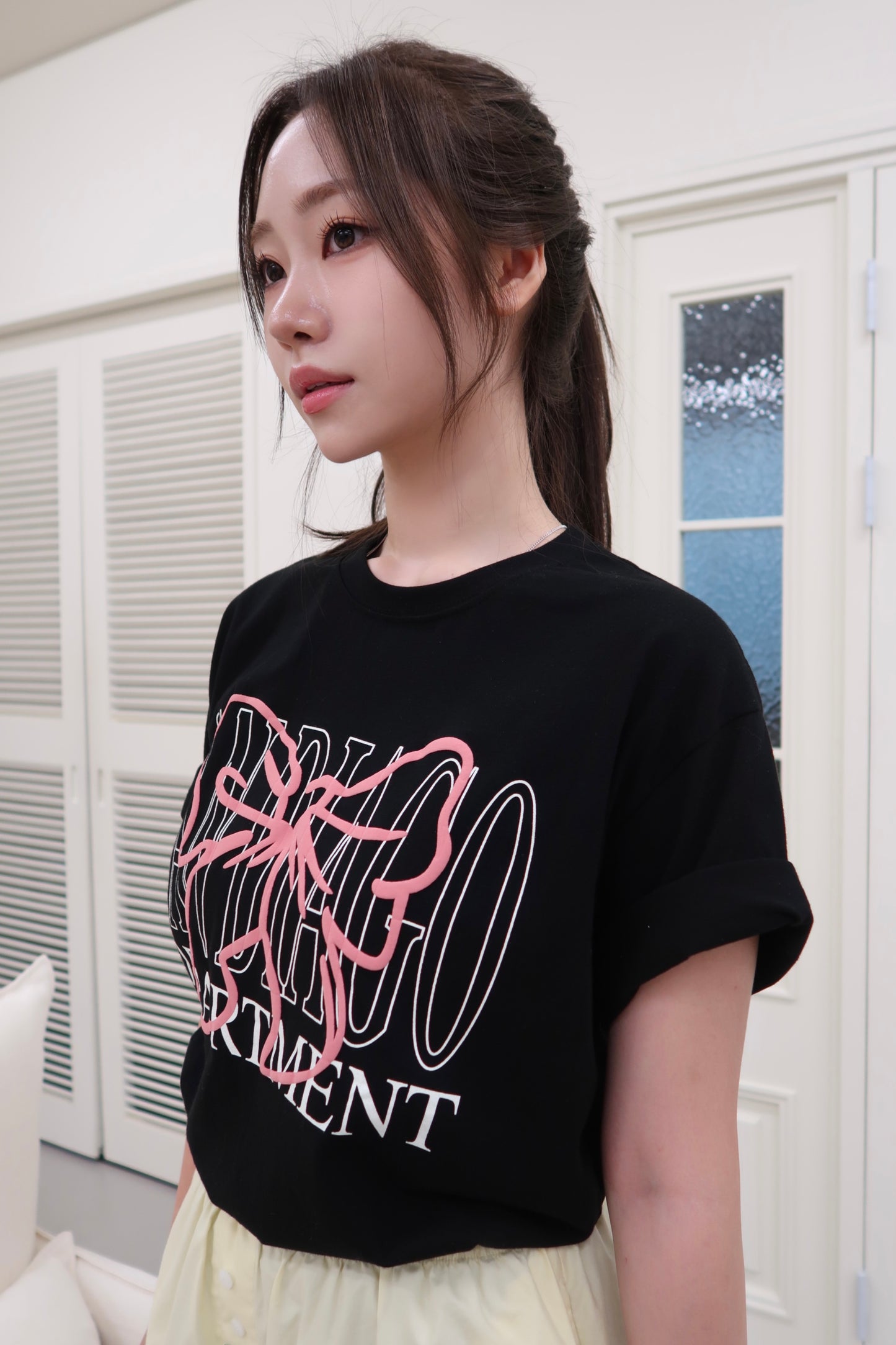 Bebe Ribbon Tee (Black)