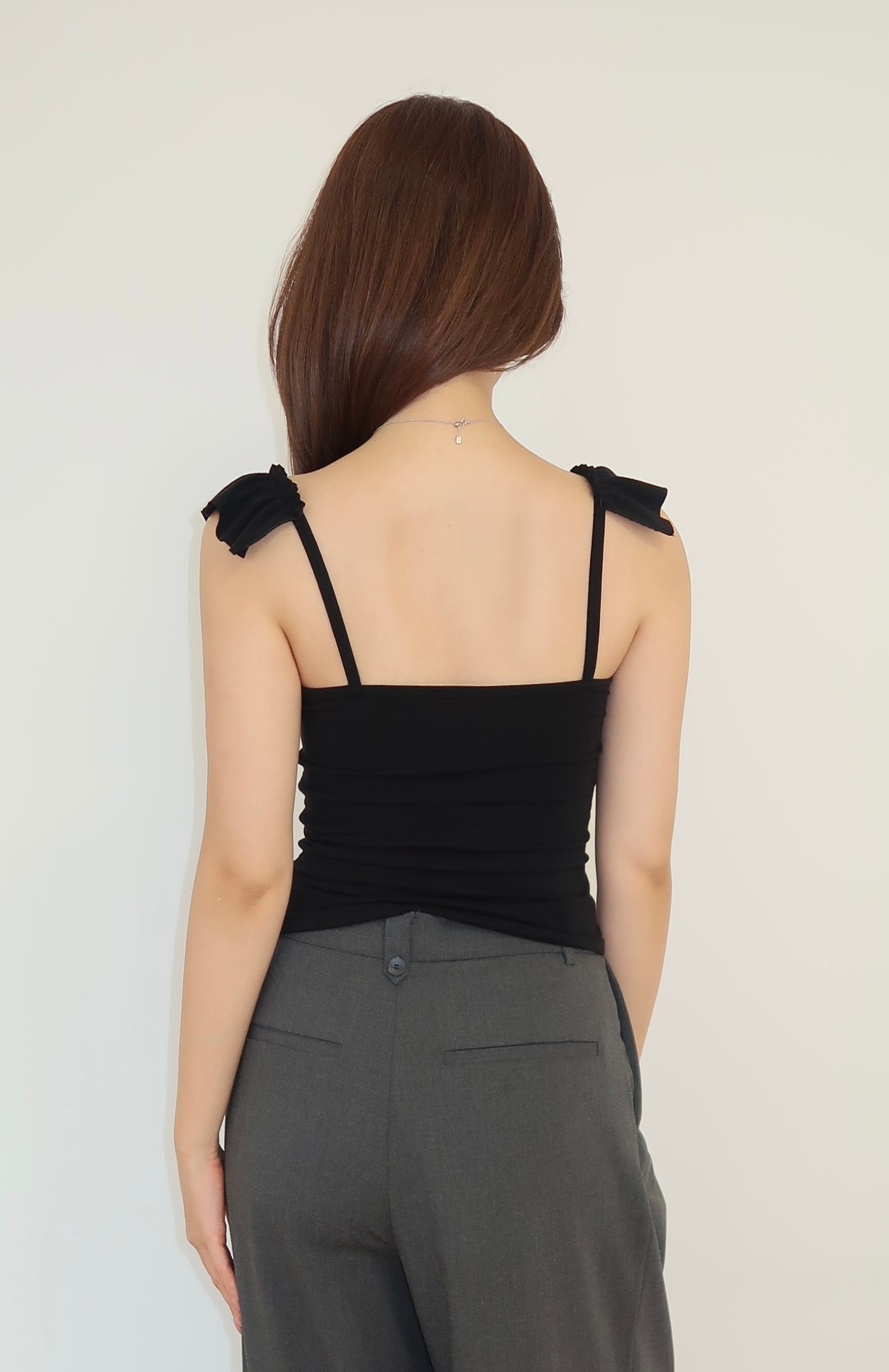 [Padded Cap] Frill Sleeveless(BL)
