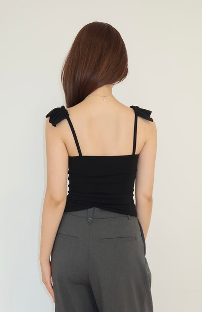[Padded Cap] Frill Sleeveless(BL)