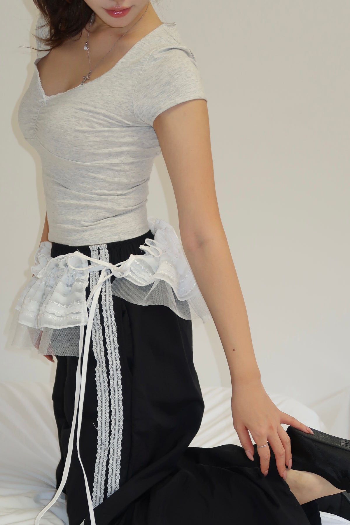 Lace Track Pants