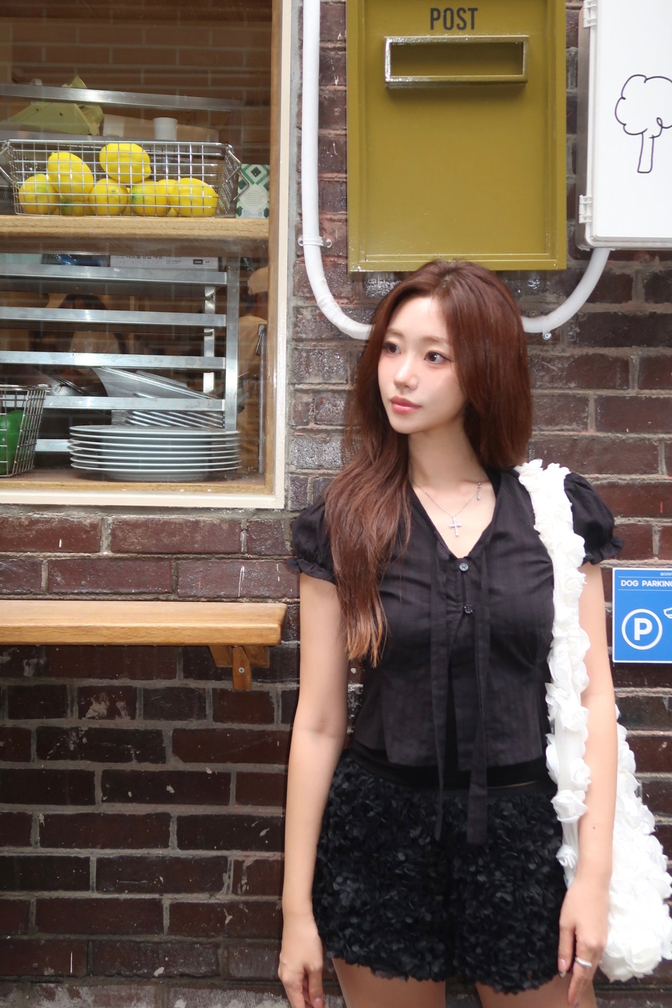 [25%OFF] Delicate Tie Blouse + Rose Short