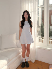 Classic Mini Dress (White Melange)