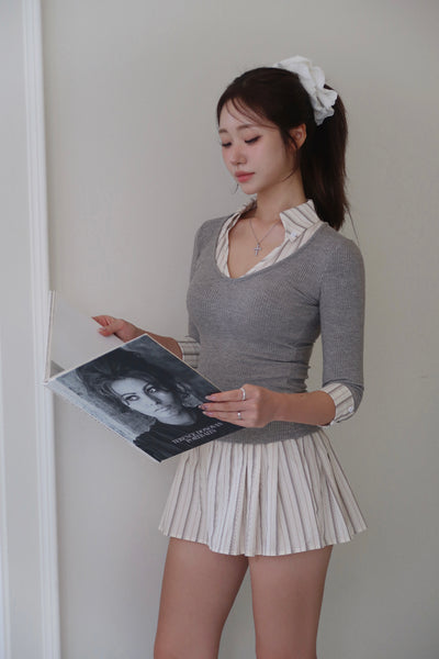 Layered Shirt Dress (GR)