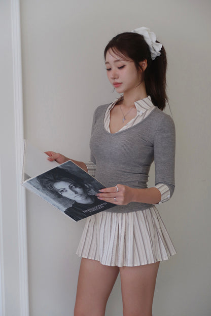 Layered Shirt Dress (GR)