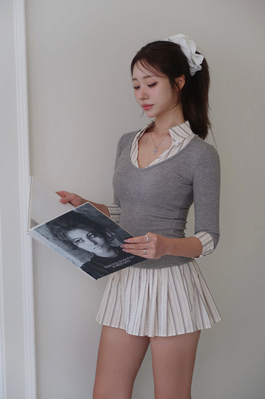 Layered Shirt Dress (GR)