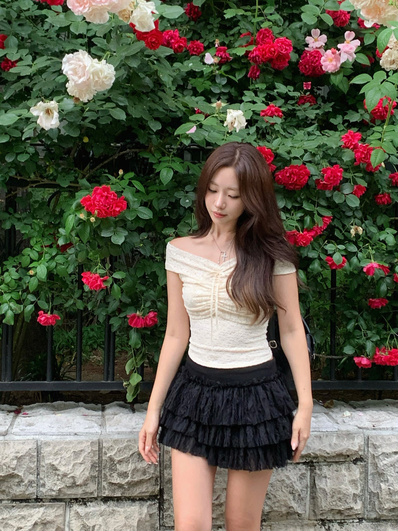Lace Tiered Skort (BL)