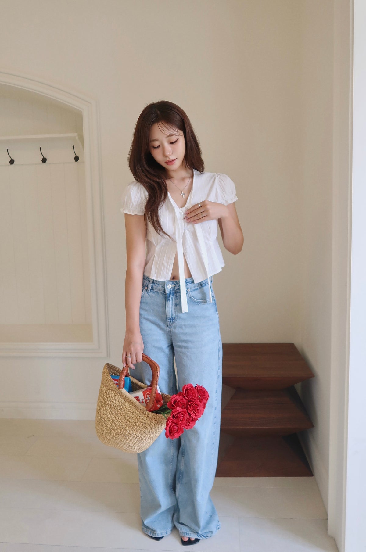 Delicate Tie Blouse (WH)