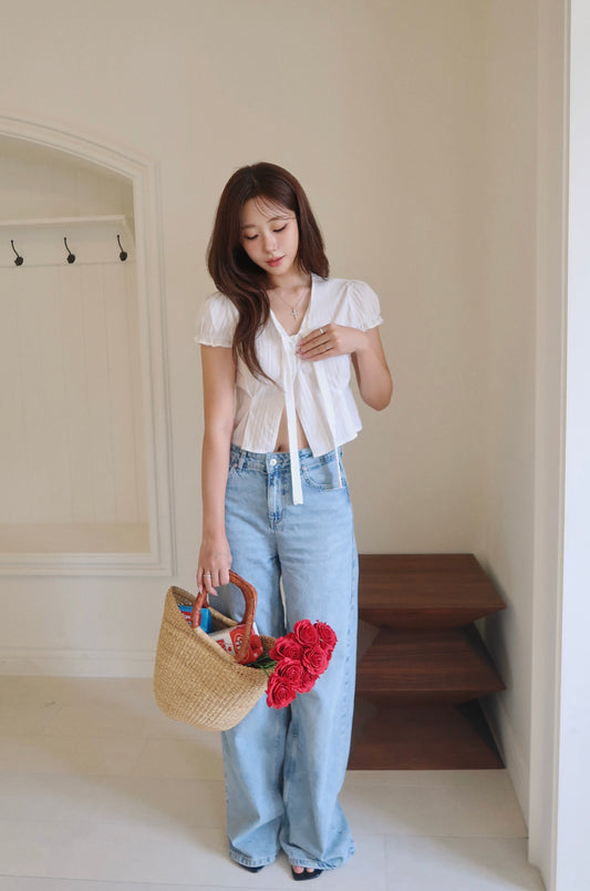 Delicate Tie Blouse (WH)