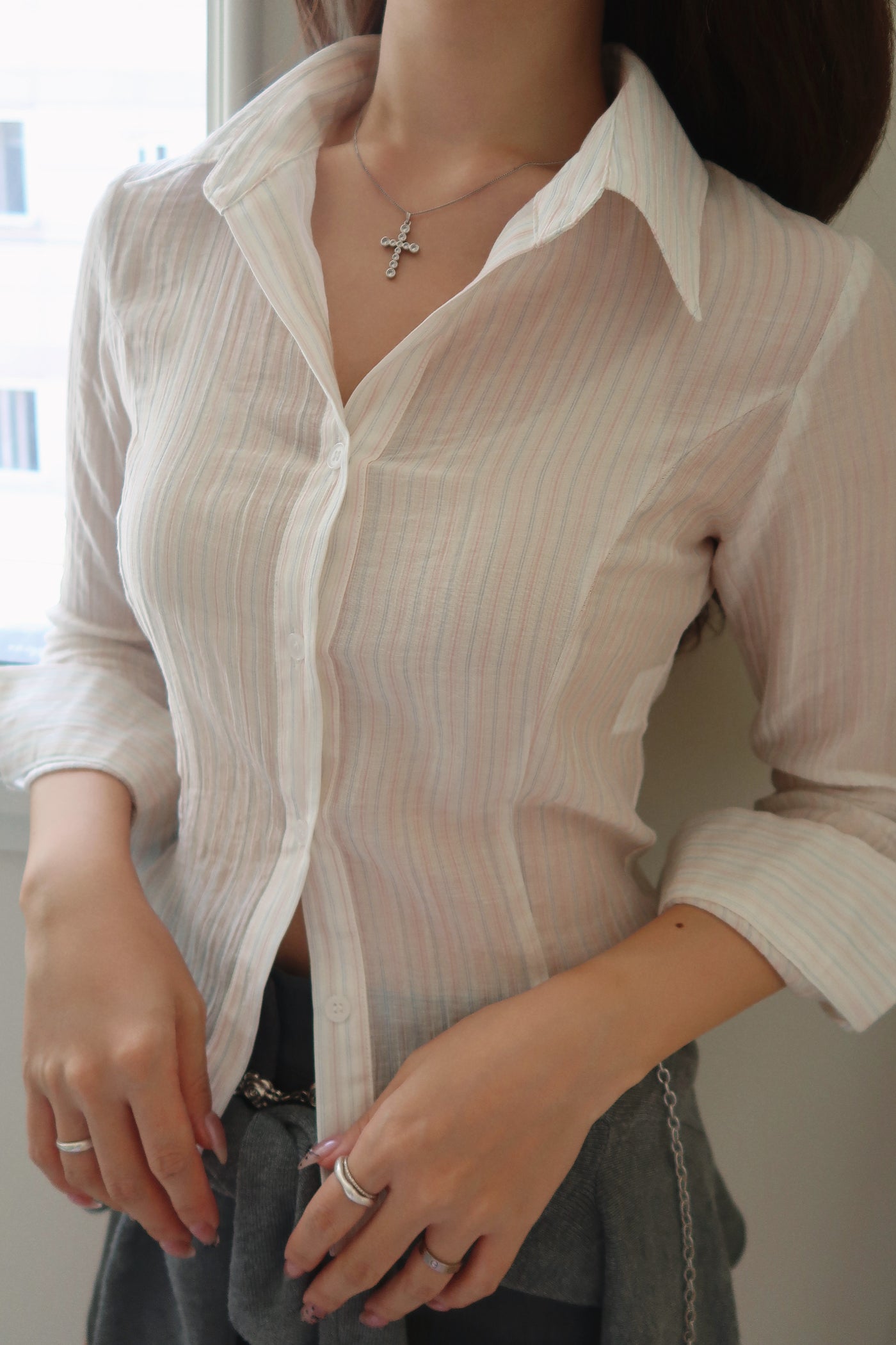 Stripe Sheer Shirt