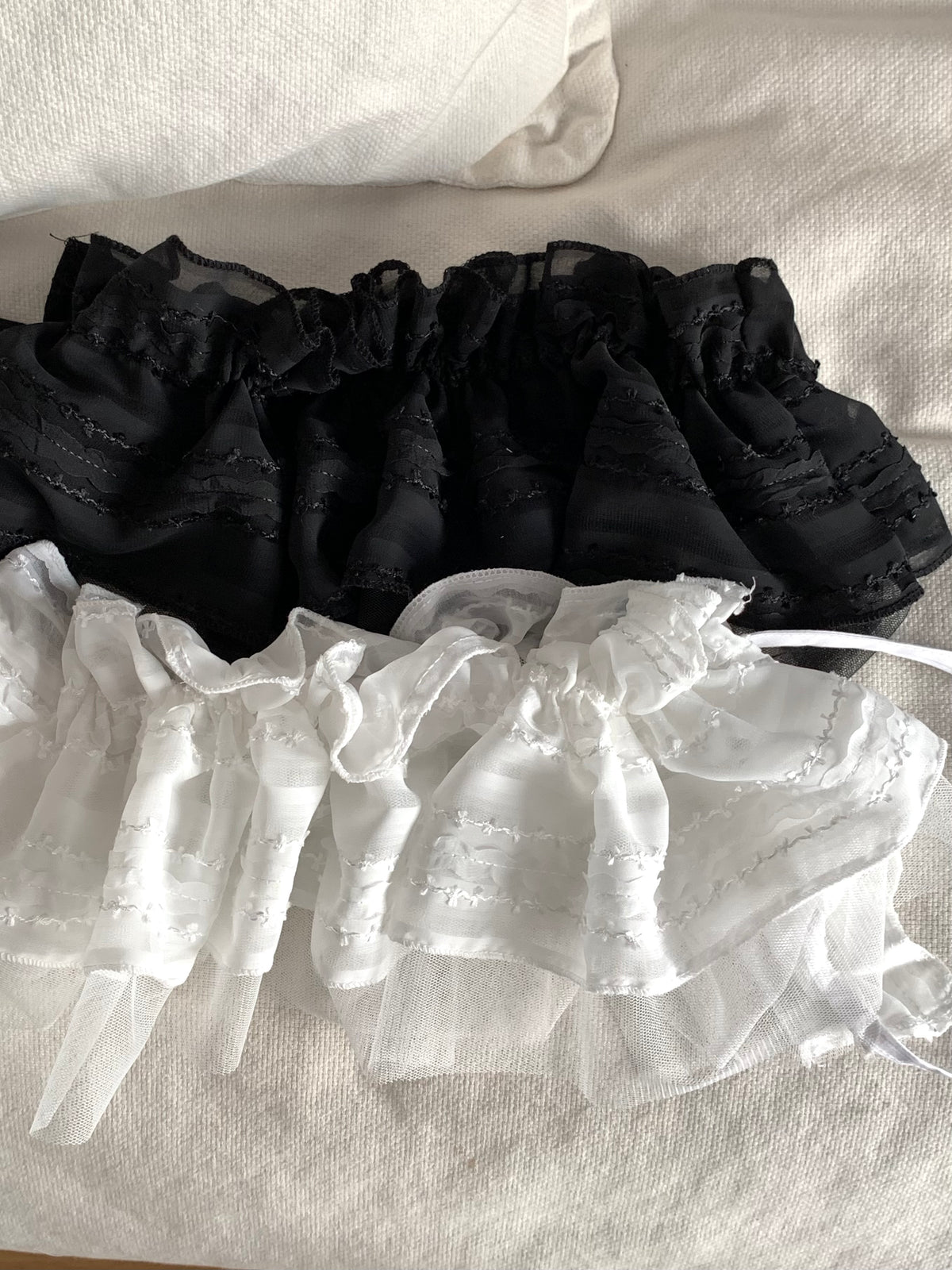 Lace Layered Belt (WH,BL)