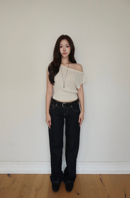 Classic One-Shoulder Knit