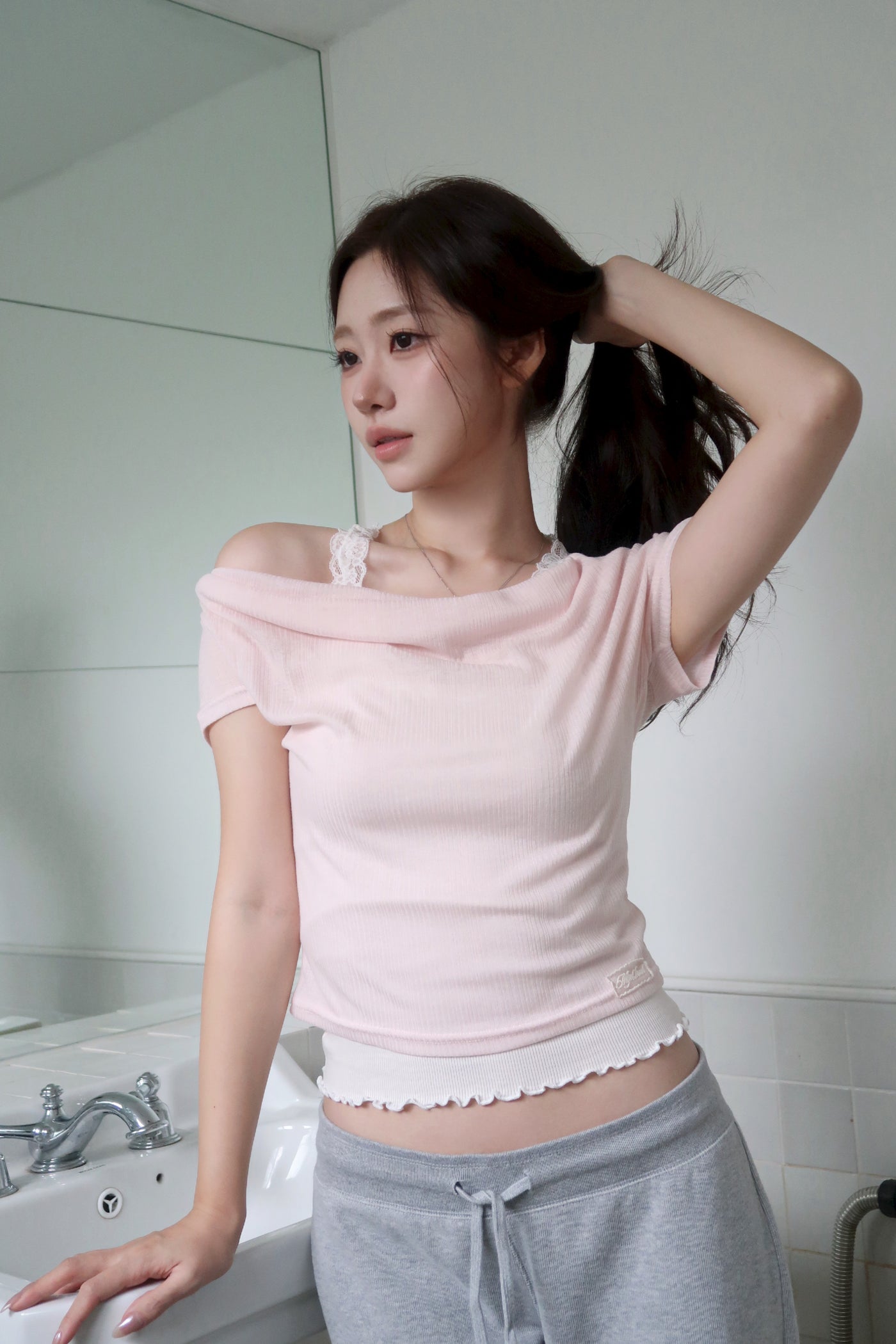 Soft Lace Drape Tee