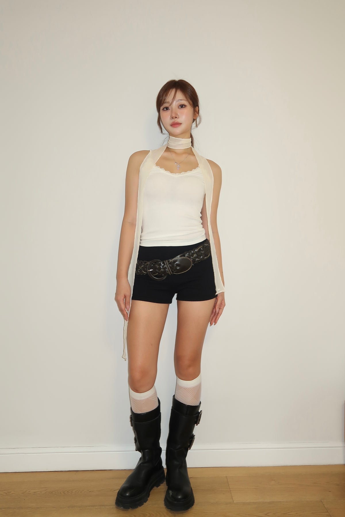 Black Knit Shorts