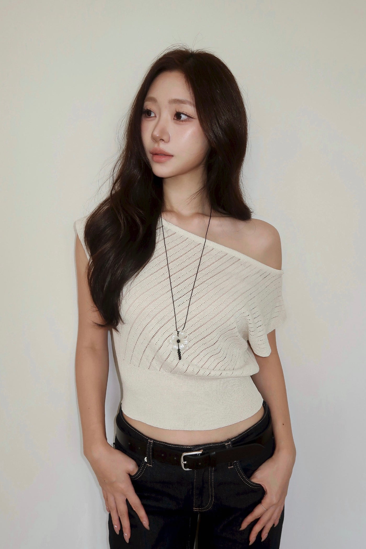 Classic One-Shoulder Knit