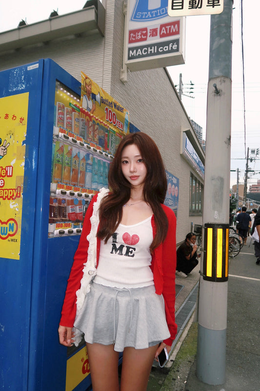 Luvme Sleeveless + Flare Bloom Skort