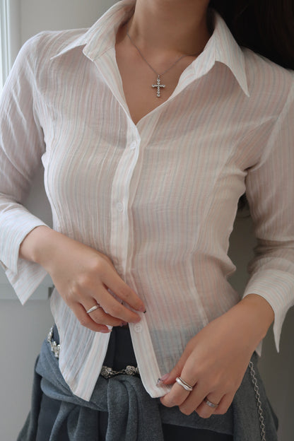 Stripe Sheer Shirt