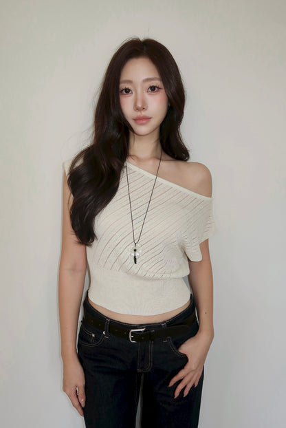 Classic One-Shoulder Knit