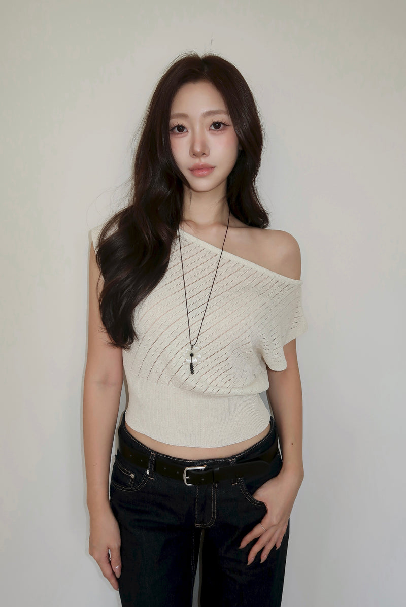Classic One-Shoulder Knit