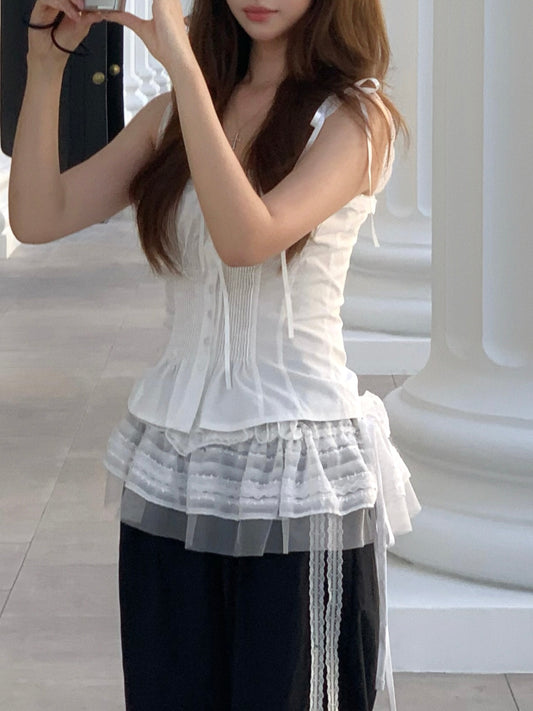 Lace Track Pants + Lace Belt