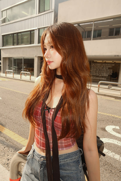 Red Plaid Top